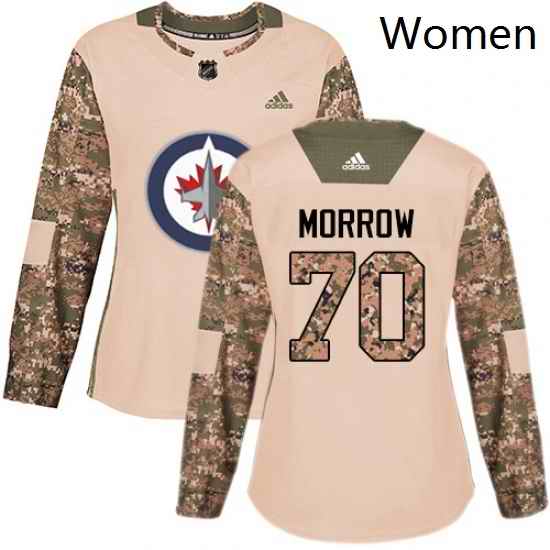 Womens Adidas Winnipeg Jets 70 Joe Morrow Authentic Camo Veterans Day Practice NHL Jerse